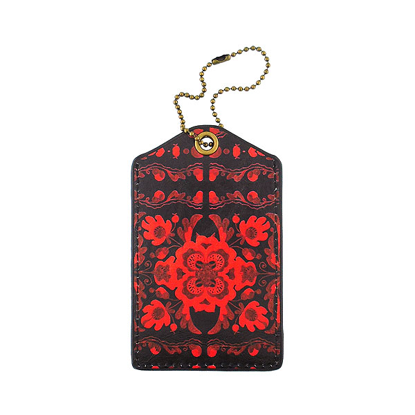 Mlavi Ukraine collection unique and beautiful vegan luggage tag with Ukrainian art and craft inspired prints for wholesale and online shopping