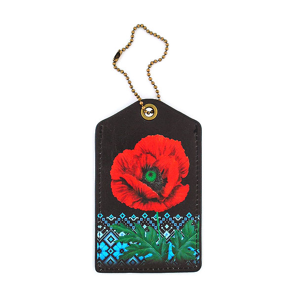 Mlavi Ukraine collection unique and beautiful vegan luggage tag with Ukrainian art and craft inspired prints for wholesale and online shopping