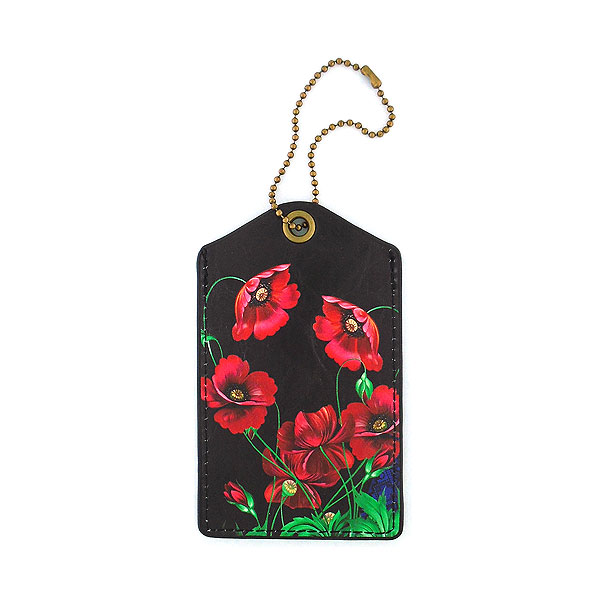 Mlavi Ukraine collection unique and beautiful vegan luggage tag with Ukrainian art and craft inspired prints for wholesale and online shopping