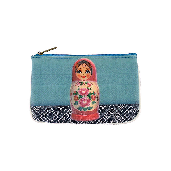 Mlavi Ukraine collection unique and beautiful vegan small pouche/coin purse with Ukrainian art and craft inspired prints for wholesale and online shopping