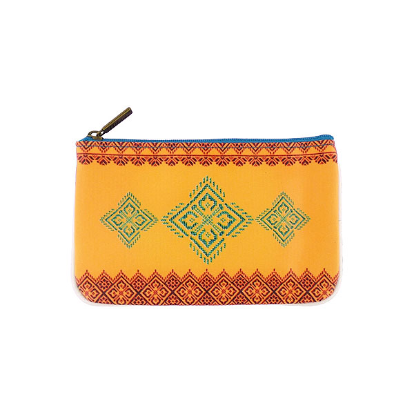 Mlavi Ukraine collection unique and beautiful vegan small pouche/coin purse with Ukrainian art and craft inspired prints for wholesale and online shopping