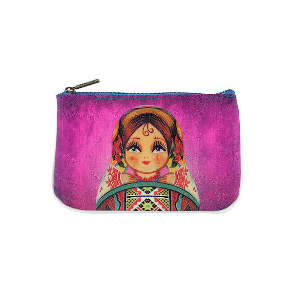 Mlavi Ukraine collection unique and beautiful vegan small pouche/coin purse with Ukrainian art and craft inspired prints for wholesale and online shopping