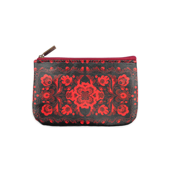 Mlavi Ukraine collection unique and beautiful vegan small pouche/coin purse with Ukrainian art and craft inspired prints for wholesale and online shopping