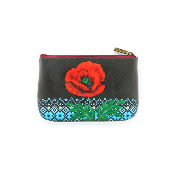 Mlavi Ukraine collection unique and beautiful vegan small pouche/coin purse with Ukrainian art and craft inspired prints for wholesale and online shopping