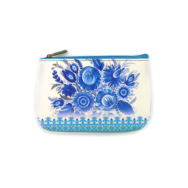 Mlavi Ukraine collection unique and beautiful vegan small pouche/coin purse with Ukrainian art and craft inspired prints for wholesale and online shopping