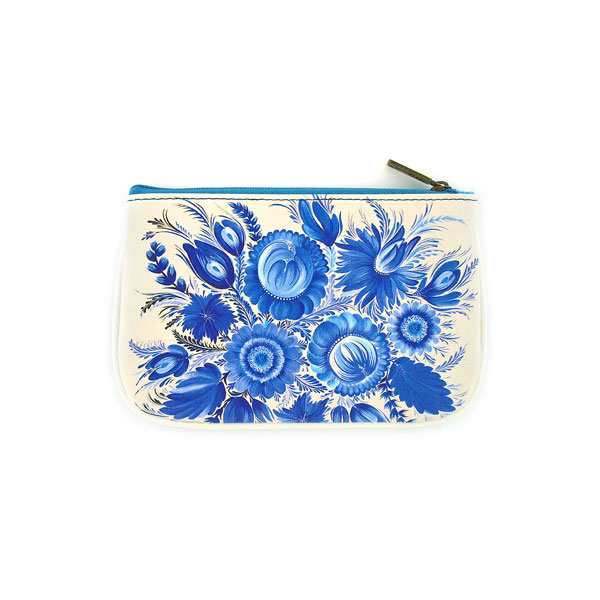 Mlavi Ukraine collection unique and beautiful vegan small pouche/coin purse with Ukrainian art and craft inspired prints for wholesale and online shopping
