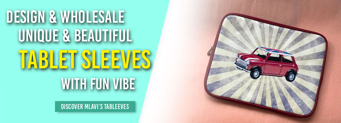 Mlavi design, wholesale, retail whimsical beautiful tablet sleeves